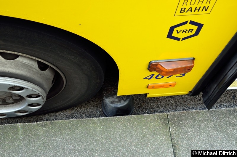 Bild: Blick auf die Spurführung der Spurbusse. Nicht alle Fahrzeuge haben diese Ausrüstung.