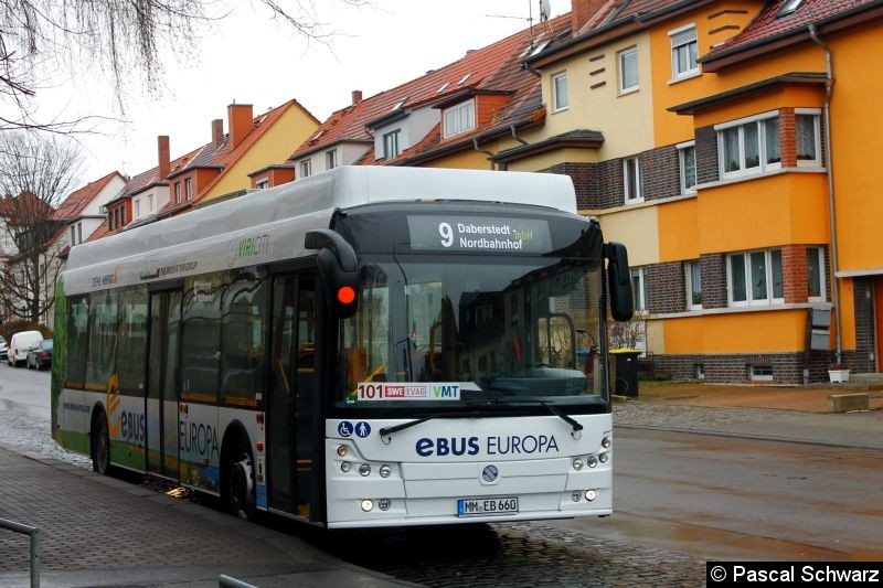 Bild: Bus 660(EVAG 101)als Linie 9 in Daberstedt.