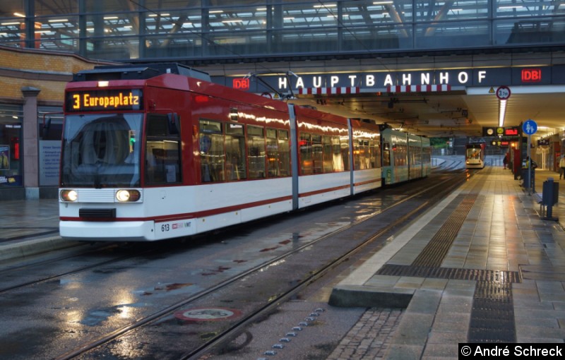 Bild: Hauptbahnhof als Tramlinie 3.