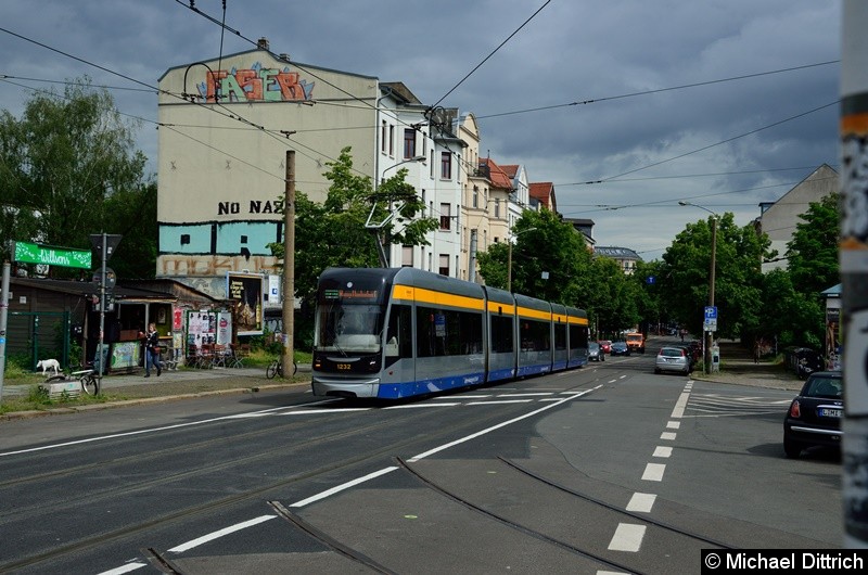 Bild: 1232 als Linie 31 kurz vor dem Connewitzer Kreuz.