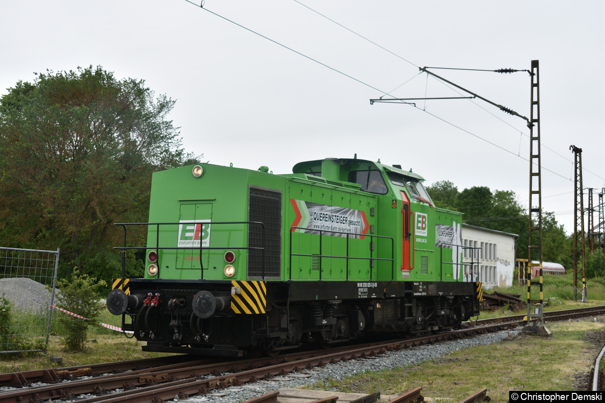 293 025-3 (Lisa 2) der Erfurter Bahn konnte man Führerstandsfahrten erleben.