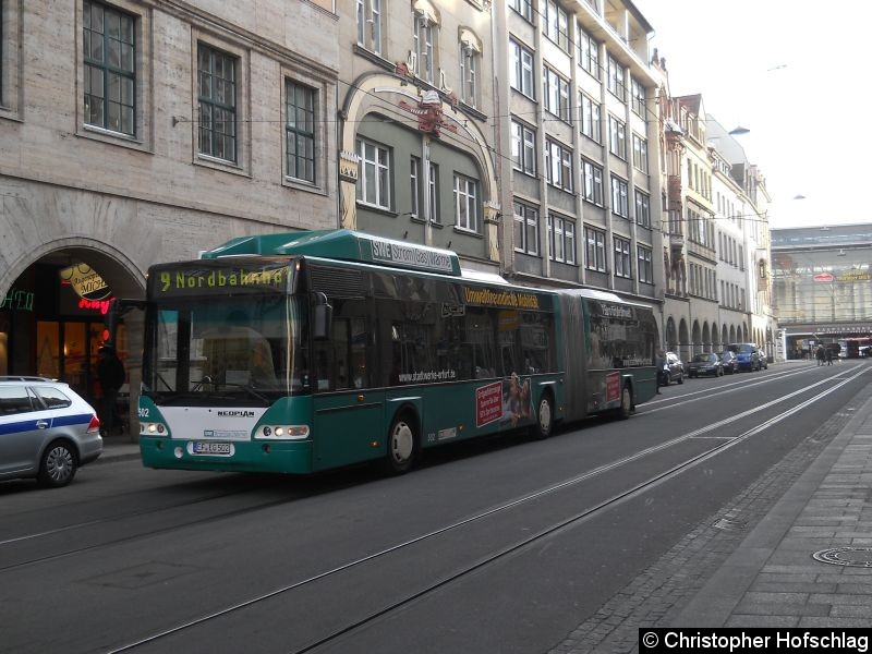 Bild: Bus 502 in der Bahnhofstraße auf der Linie 9.
