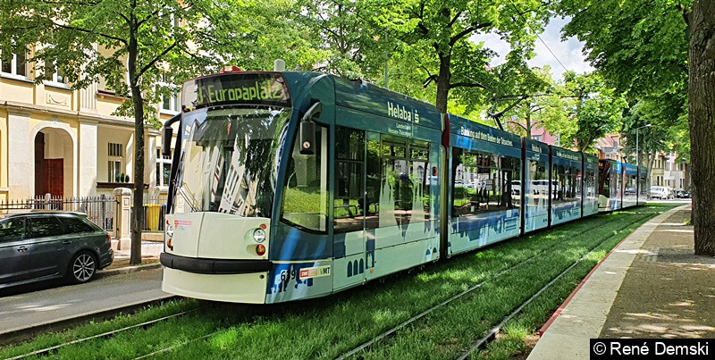 Bild: TW 639+723 in Bereich Windthorststraße in Richtung Hauptbahnhof.
