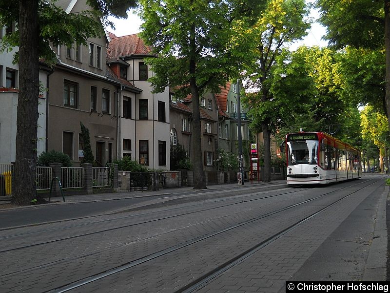 Bild: Als Stadtbahnlinie 4 in der Haltestelle Robert-Koch-Straße.