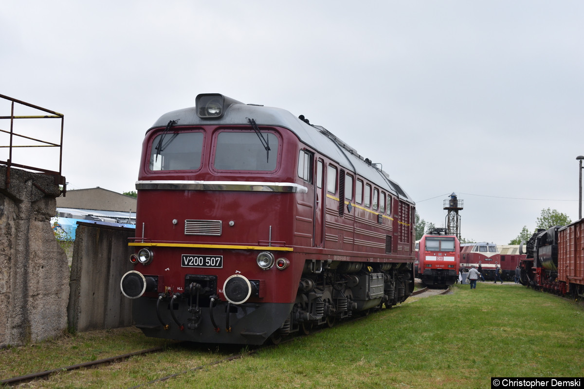 Bild: V 200 507 zu Gast im BW Weimar.