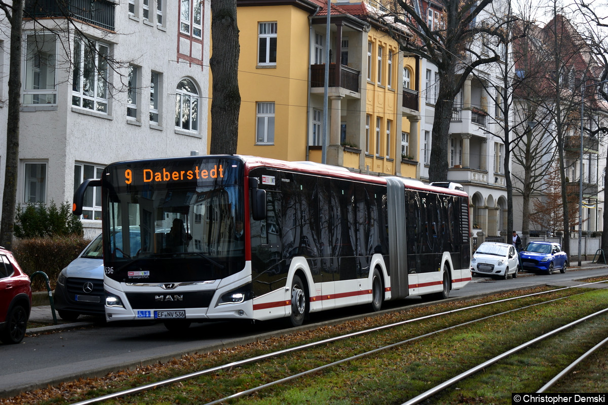 Bild: Wagen 536 in der Windthorststraße als Linie 9.