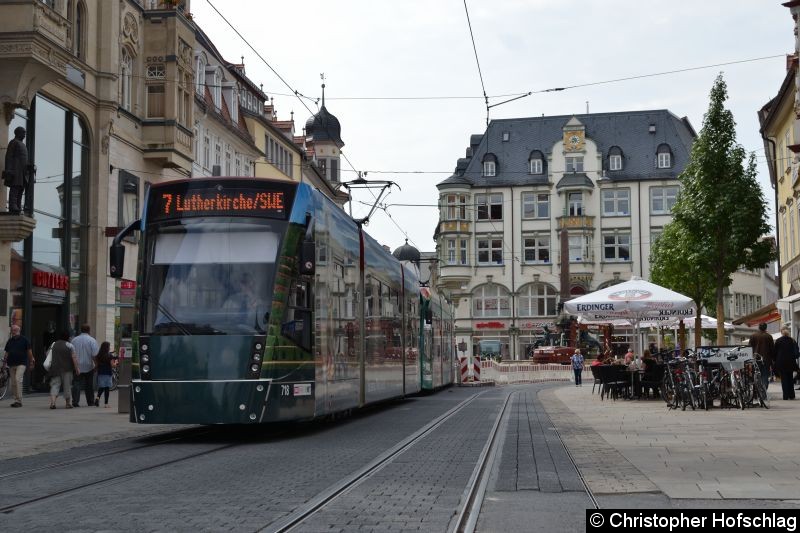 Bild: TW 718+635 als Linie 7 zwischen Angerbrunnen und Anger.