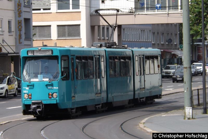 TW 748 kurz vor der Kreuzung Lang Straße/ Mönchhofstraße.