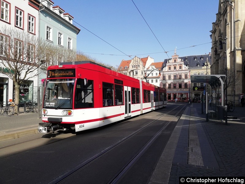 Bild: TW 604 als Linie 7 