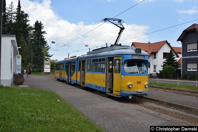 Bild: TW 505 in Bad Tabarz.