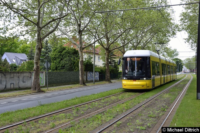 Bild: F6Z 4034 als Linie 27 in der Suermondstraße kurz hinter dem Stadion Buschallee.