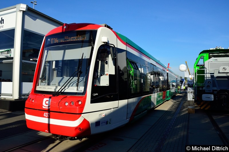 Der CityLink ist eine Hybridstraßenbahn die mit 750 V Gleichstrom und mit Dieselantrieb fährt. Diese Fahrzeuge werden im Netz Chemnitz eingesetzt. Bild: Der CityLink ist eine Hybridstraßenbahn die mit 750 V Gleichstrom und mit Dieselantrieb fährt. Diese Fahrzeuge werden im Netz Chemnitz eingesetzt.