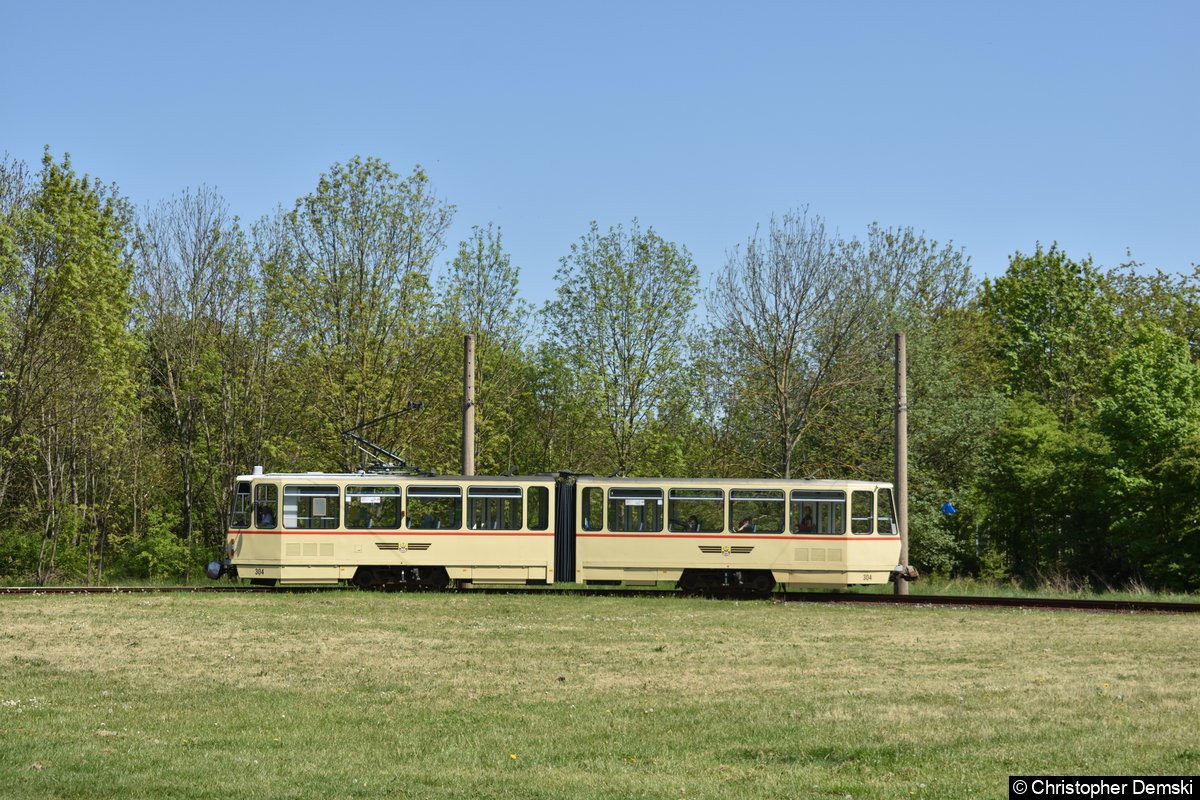 Bild: TW 304 als Linie 2 in der Schleife Ostbahnhof.