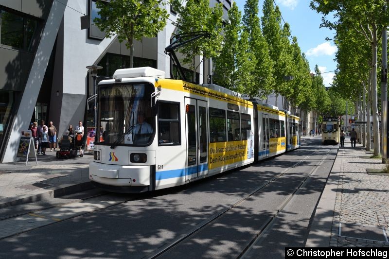 Bild: TW 611 Stadtzentrum,Löbdergraben