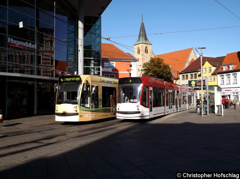 Bild: TW 629 als Linie 6 in Richtung Steigerstraße .