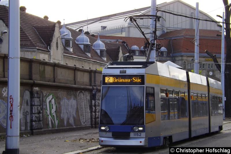Bild: Hauptbahnhof,Westseite als Linie 2 nach Grünau Süd.