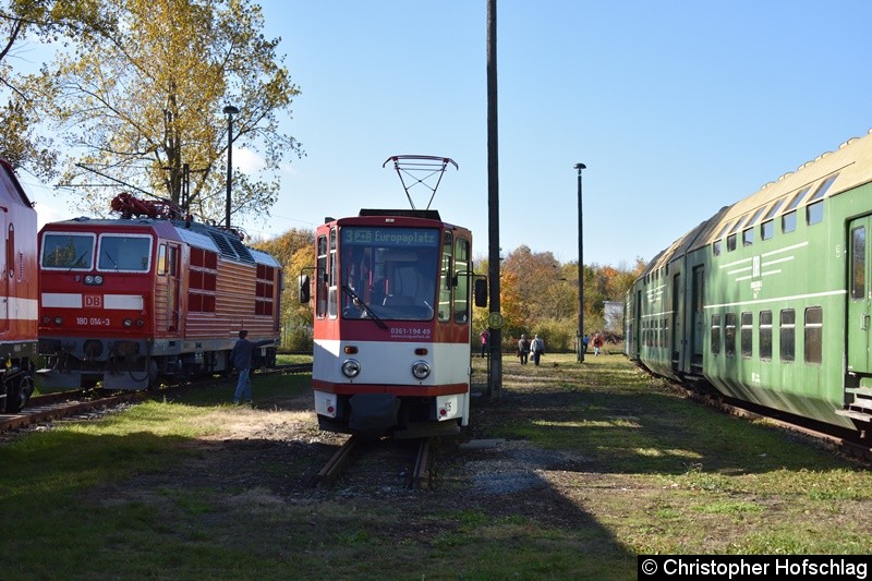 Bild: TW 405 auf den Gelände des BW Weimar.