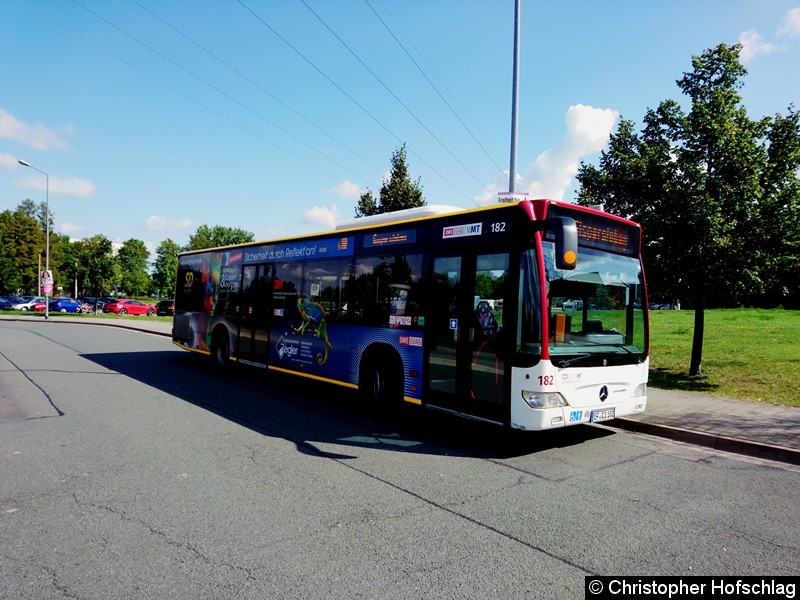 Bild: Bus 182 als Linie 10 am Europaplatz.