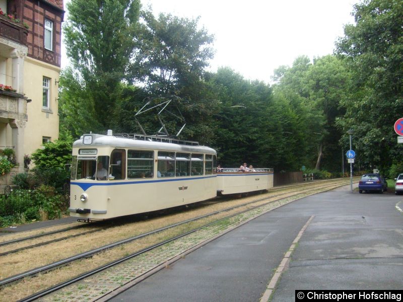 Bild: Zwischen den Haltestellen Brühler Garten und Gorkistraße.