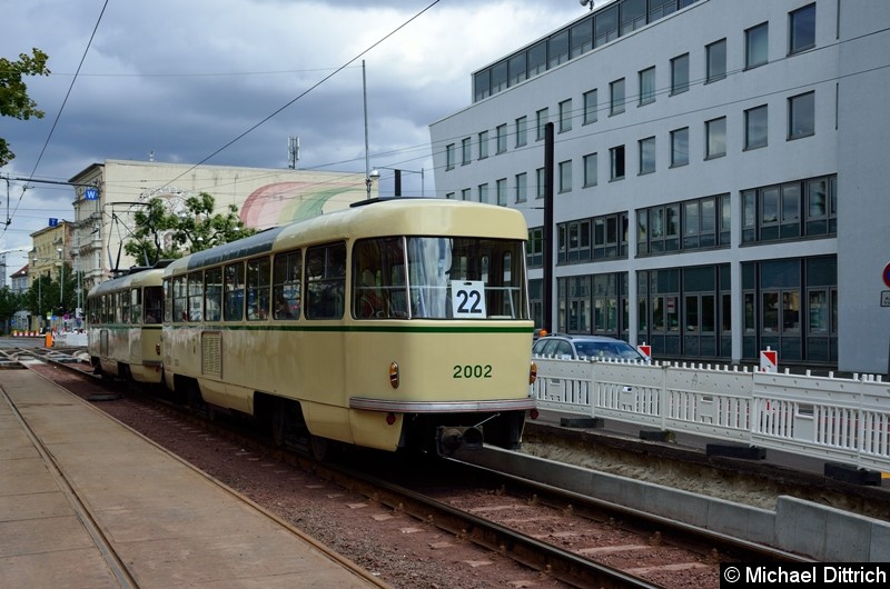 Hier ein Nachschuss auf die Sonderfahrt. Es ist der erste Zug der nach der Sanierung die Gleiskreuzung Südring befährt. Bild: Hier ein Nachschuss auf die Sonderfahrt. Es ist der erste Zug der nach der Sanierung die Gleiskreuzung Südring befährt.