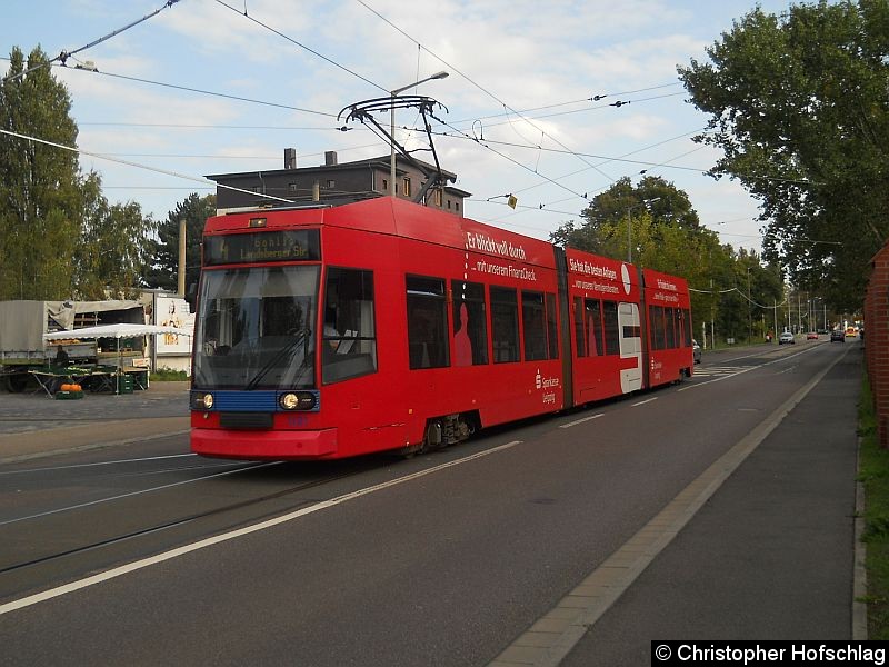 Bild: TW 1121 in Gohlis, Landsberger Straße.