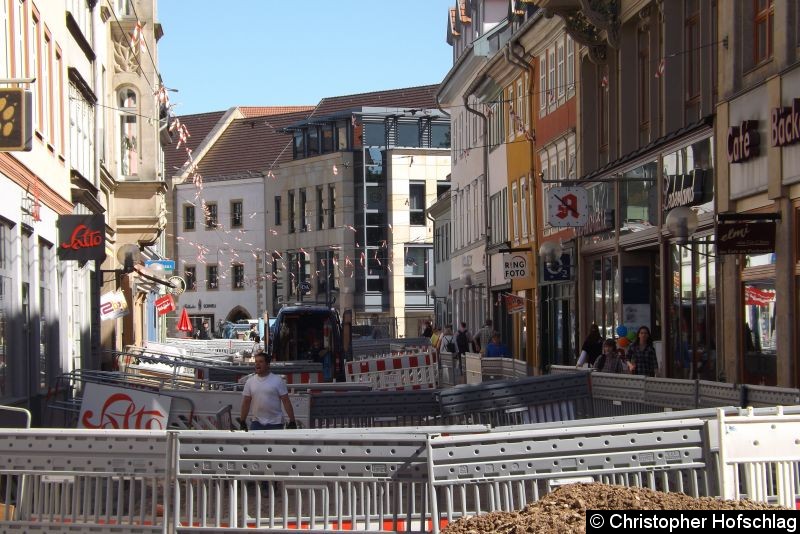 Im Bereich Schlösserstraße ist noch nicht viel neues zu erkennen. Bild: Im Bereich Schlösserstraße ist noch nicht viel neues zu erkennen.