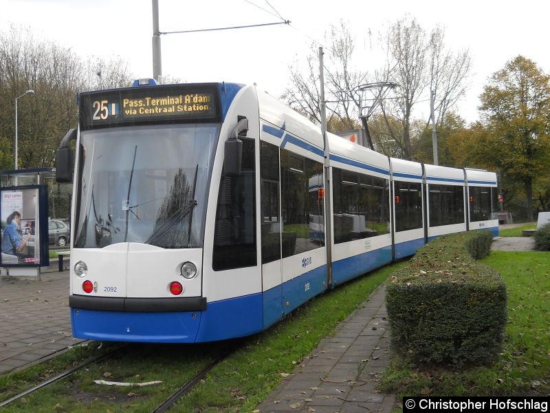 Bild: TW 2092 auf der Linie 25 President Kennedylaan.