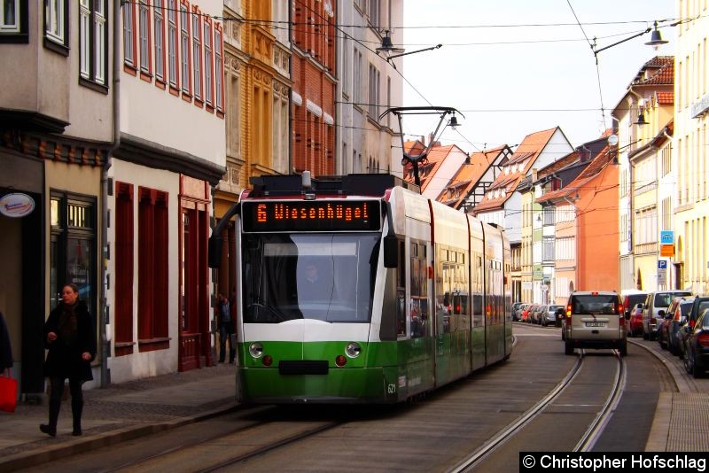 Bild: In der Johannesstraße als Linie 6 zum Wiesenhügel.